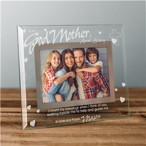 Godparent Glass Personalized Picture Frame by Gifts For You Now