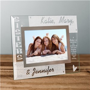 Personalized Sisters Glass Photo Frame by Gifts For You Now