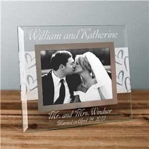 Personalized Couples Wedding Glass Picture Frame by Gifts For You Now