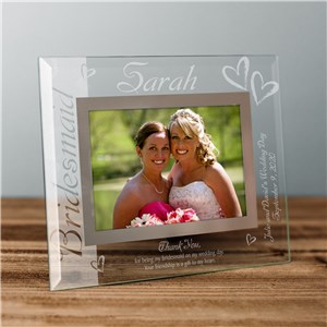 Image of Bridesmaid Glass Picture Frame