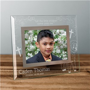 Image of Engraved New Baby Glass Picture Frame