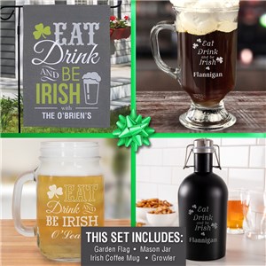 Personalized Eat Drink Be Irish Gift Set by Gifts For You Now