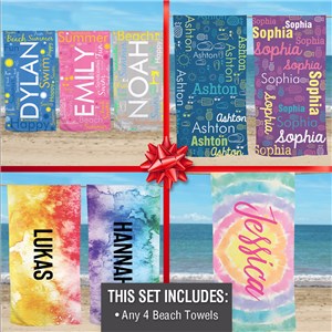 Personalized Beach Towel Gift Set by Gifts For You Now