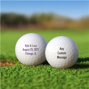 3 Line Message Personalized Golf Ball Set by Gifts For You Now