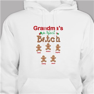 Personalized Perfect Batch Gingerbread Hooded Sweatshirt - White Hooded - Adult M (Chest Width 22