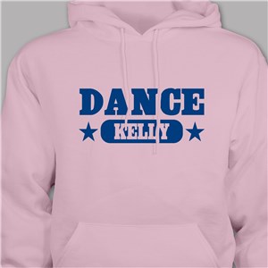 Personalized Dance Youth Hooded Sweatshirt - Pink - Youth L 10/12 (Chest Width 19") by Gifts For You Now