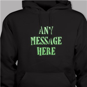Personalized Glow In The Dark Halloween Hooded Sweatshirt - Black - Adult X Large (Size M46-48- L18/20) by Gifts For You Now