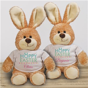 Image of Hoppy Easter Personalized Stuffed Bunny