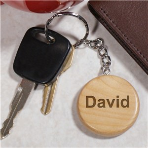 Personalized Engraved Wood Key Chain by Gifts For You Now