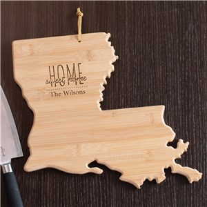 Personalized Home Sweet Home Louisiana State Cutting Board by Gifts For You Now