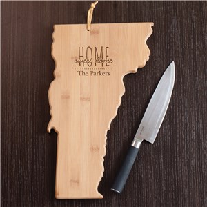Personalized Home Sweet Home Vermont State Cutting Board by Gifts For You Now