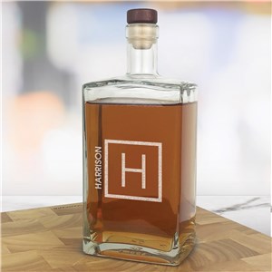 Personalized Engraved Name And Initial Vintage Style Decanter by Gifts For You Now