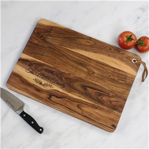 Personalized Engraved Custom Message Acacia Cutting Board by Gifts For You Now