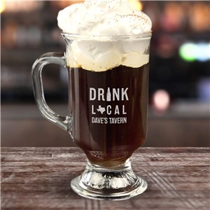 Personalized Engraved Drink Local Irish Coffee Mug by Gifts For You Now