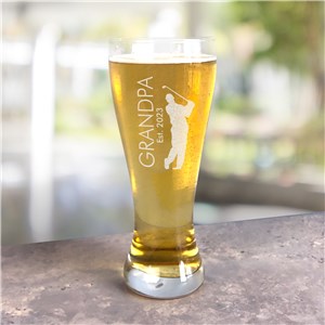 Personalized Engraved Golfer Large Pilsner Glass by Gifts For You Now
