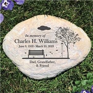 Personalized Empty Bench Memorial Garden Stone by Gifts For You Now