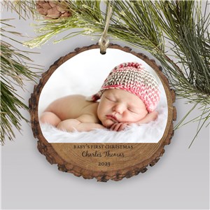 Personalized Baby's First Christmas Photo Christmas Ornament by Gifts For You Now
