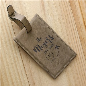 Image of Airplane Heart Personalized Luggage Tag