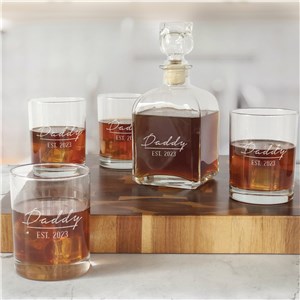 Personalized Engraved Established Decanter And Rocks Glass Set by Gifts For You Now