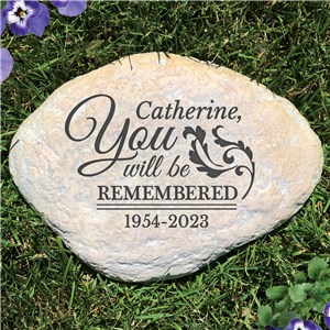 You Will Be Remembered Personalized Memorial Stone by Gifts For You Now