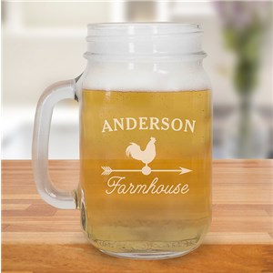 Image of Engraved Farmhouse Mason Jar