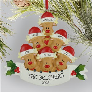 Personalized Reindeer Family Christmas Ornament by Gifts For You Now