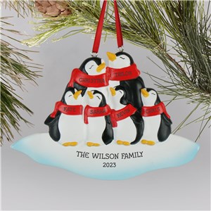 Personalized Penguin Family Christmas Ornament by Gifts For You Now