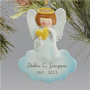 Personalized Angel Memorial Christmas Ornament by Gifts For You Now