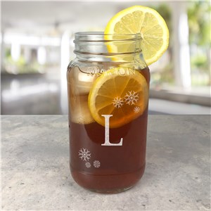 Personalized Engraved Dashing Through The Snow Large Mason Jar by Gifts For You Now