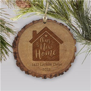 Personalized Engraved Our New Home Holiday Custom Tree Christmas Ornament by Gifts For You Now