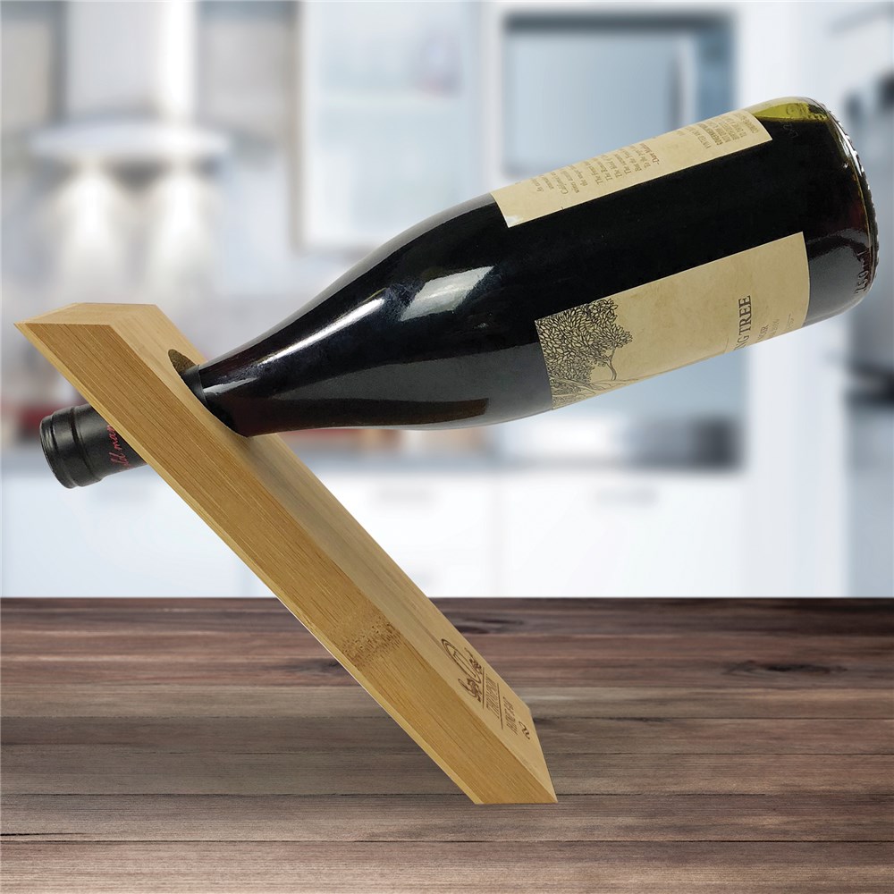 Engraved Family Wine Bar Wine Bottle Balancer L13906263