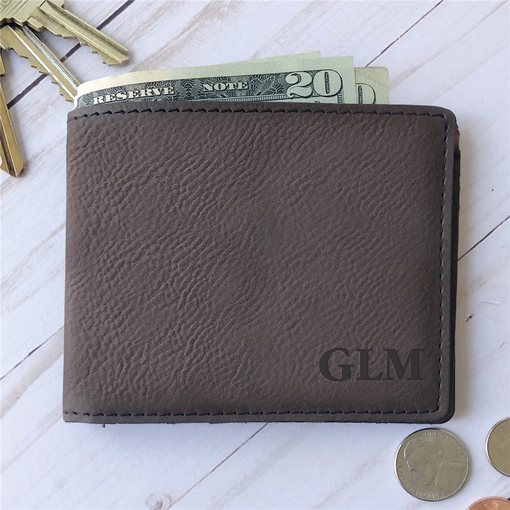 Personalized Initials Leatherette Wallet L14635130X