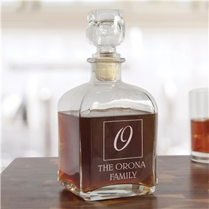 Personalized Engraved Family Name And Initial Decanter by Gifts For You Now