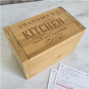 Personalized Engraved Memories Made Here Recipe Box by Gifts For You Now