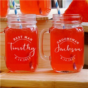 Personalized Engraved Wedding Party Mason Jar by Gifts For You Now
