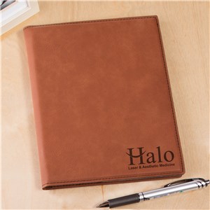Personalized Engraved Corporate Logo Rawhide Portfolio by Gifts For You Now