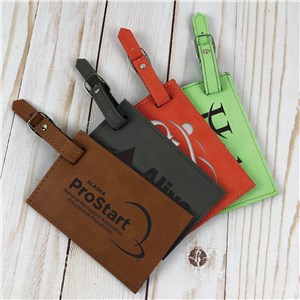Personalized Engraved Corporate Leatherette Luggage Tag by Gifts For You Now
