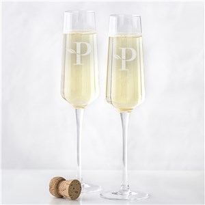 Personalized Engraved Corporate Champagne Estate Glasses Set by Gifts For You Now