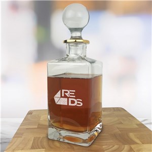 Personalized Engraved Corporate Gold Rim Decanter by Gifts For You Now
