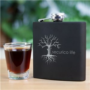 Personalized Engraved Corporate Flask by Gifts For You Now