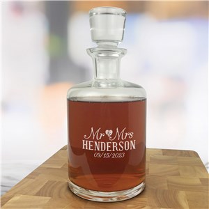 Personalized Engraved Heart With Ampersand Estate Decanter by Gifts For You Now