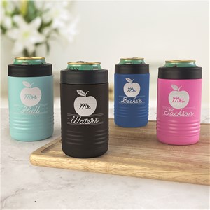 Personalized Engraved Teacher Apple Insulated Beverage Holder by Gifts For You Now