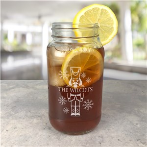 Personalized Engraved Nutcracker Large Mason Jar by Gifts For You Now
