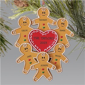 Personalized Gingerbread Cookie Family Christmas Ornament by Gifts For You Now