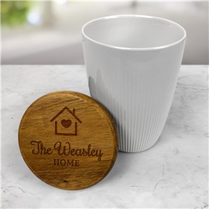 Personalized Engraved Home Icons Canister by Gifts For You Now