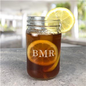 Personalized Engraved Monogram Small Mason Jar by Gifts For You Now