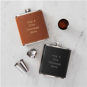Personalized Engraved Custom Message Flask Set by Gifts For You Now