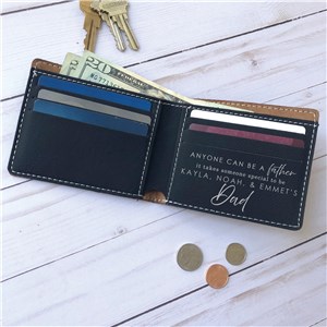 Personalized Engraved Special Dad Leatherette Wallet by Gifts For You Now