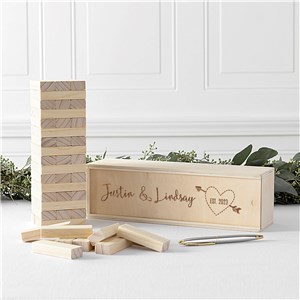 Personalized Engraved Heart Arrow Blocks by Gifts For You Now