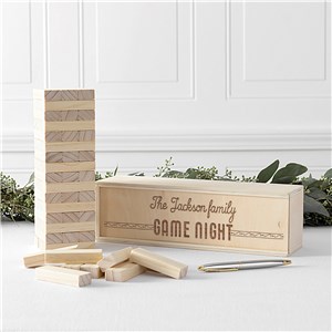 Personalized Engraved Family Game Night Blocks by Gifts For You Now